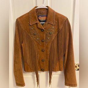100% real suede leather jacket